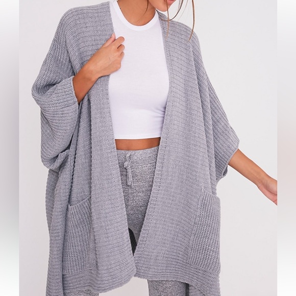 PrettyLittleThing chunky knit 3/4 sleeve cardigan - Picture 1 of 2